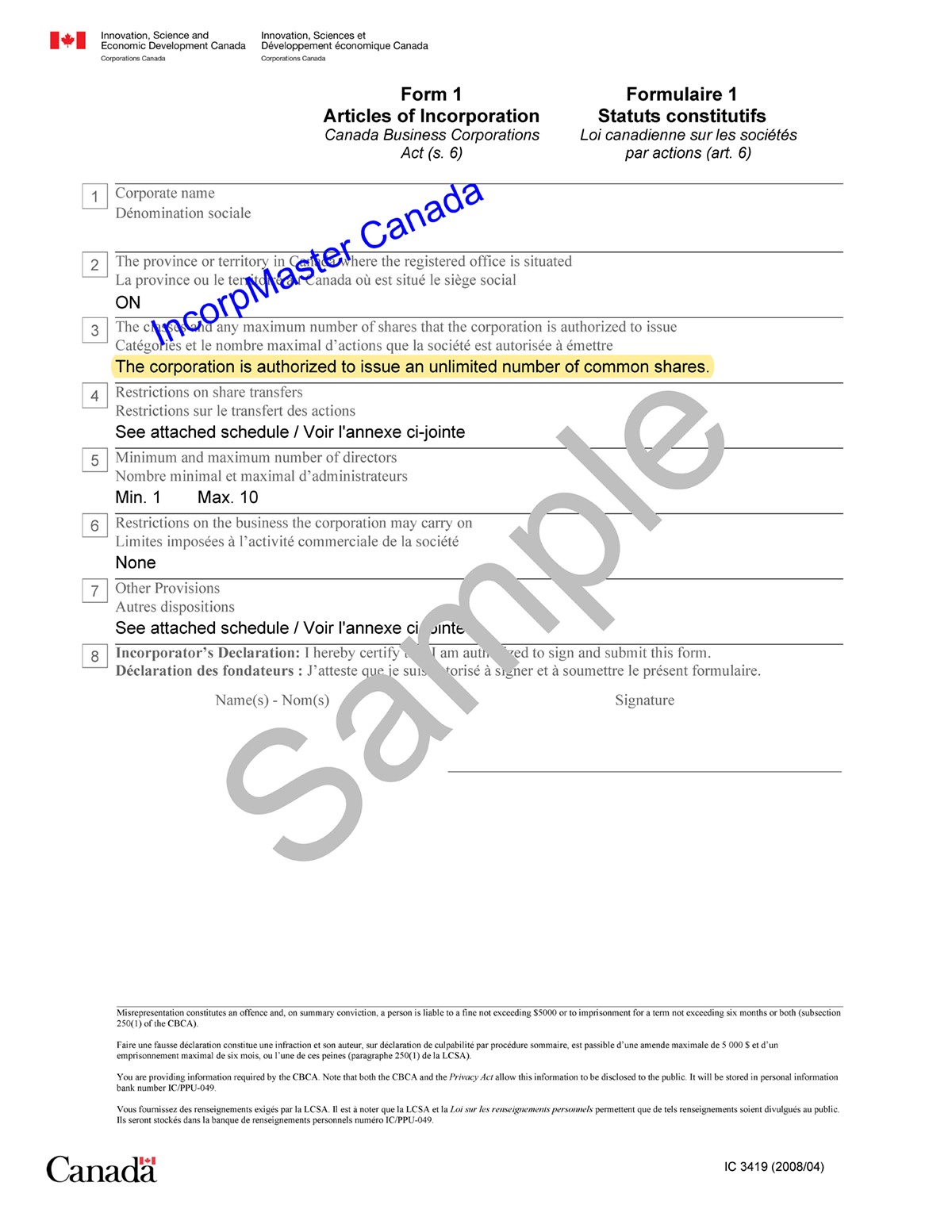 sample-of-standard-articles-of-incorporation-federal-incorpmaster